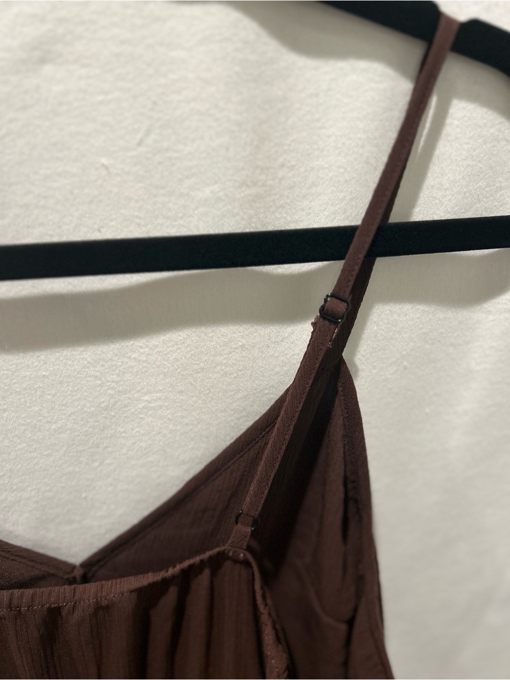 Commense Brown Tiered Ruffle Chiffon Mini Dress with Liner and Overlay Cape - Picture 9 of 12